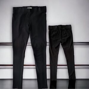 TWO Vince Camuto l Pants Leggings l Solid Black l Slimming Back seam l XS  l EUC